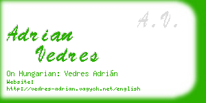 adrian vedres business card