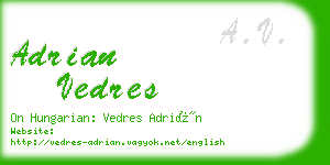 adrian vedres business card